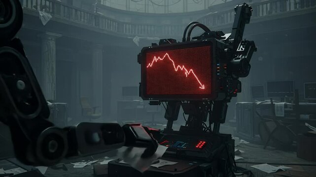 Military robot armed with heavy weapon