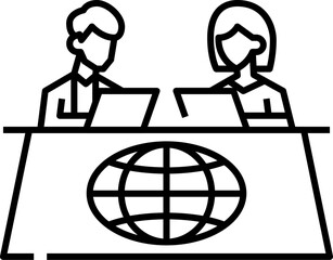 news anchor illustration on a white background    