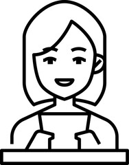 news anchor illustration on a white background    