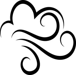 Handrawn Wind Air Flow Elements