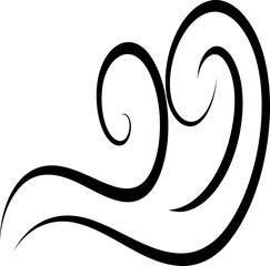 Handrawn Wind Air Flow Elements