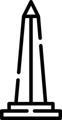 obelisk illustration on a white background     
