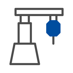 Minimalist Illustration of a Precision Industrial Robot Arm for Automation