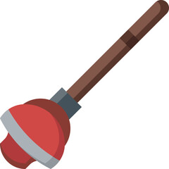 plunger illustration on a white background     