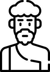 prehistoric man illustration on a white background    