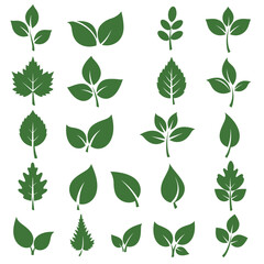 Collection of Green Leaf Icons