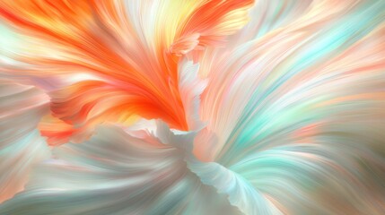 Fototapeta premium Vibrant Abstract Swirls of Colorful Waves Blending in Harmony