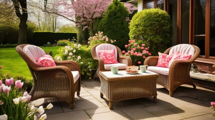 Fototapeta premium furniture spring patio