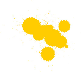 yellow watercolor brush drop splatter splash grunge graphic element artistic