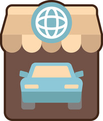 retailer illustration on a white background     