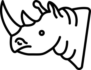 rhinoceros illustration on a white background     