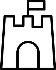 sand castle illustration on a white background     