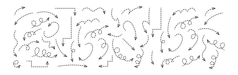 Obraz premium dotted line arrow vector icon isolated on transparent background. EPS 10