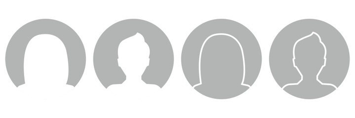 Obraz premium Male And Female Profiles. Male And Female avatar profiles