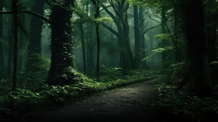 Obraz premium serene dark green background