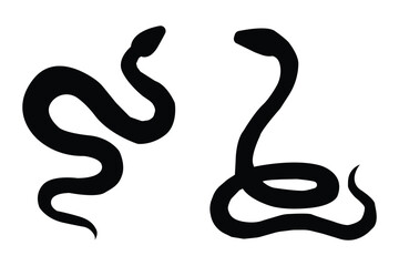 Snake Silhouette . snake silhouette in black.
