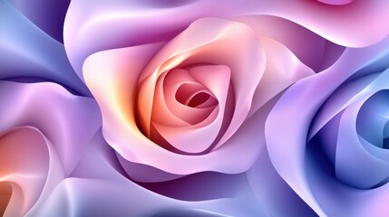 Pastel roses, close-up, soft focus, romantic background, ideal for greeting cards