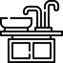 sink (2) illustration on a white background     