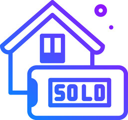 sold (2) illustration on a white background     