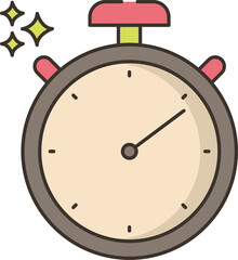 stop watch illustration on a white background     