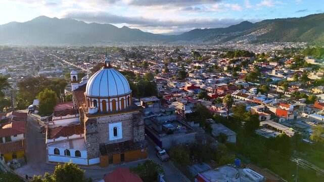 Panoramic Views: San Cristobal from Nuestra Se&ntilde;ora de Guadalupe. San Cristobal de las Casas, Chiapas. Mexico.
