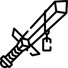 sword illustration on a white background    