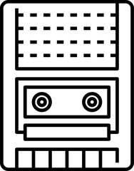 tape recorder illustration on a white background    