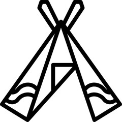 teepee illustration on a white background     