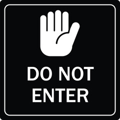 do not enter icon black and white