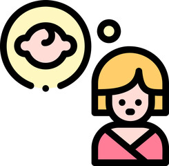 thinking illustration on a white background     
