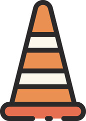 traffic cone illustration on a white background     