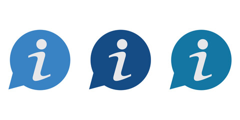 Information sign icon, information icon in trendy flat design. Info Point Icon Black. Information Illustration. i Point Symbol. Help Logo. Hint Sign.