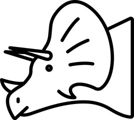 triceratops illustration on a white background     