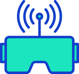 virtual reality illustration on a white background     