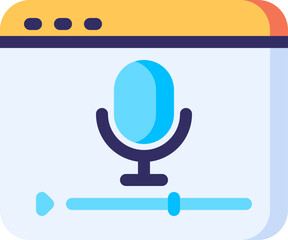 voice recording illustration on a white background     