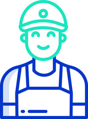 waiter illustration on a white background     