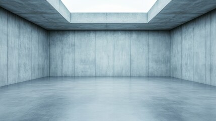 Empty modern room concrete walls minimalist interior space architectural design