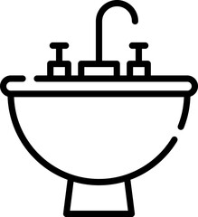 wash basin illustration on a white background     