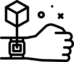 watch illustration on a white background     