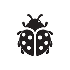 ladybug vector silhouette clip art logo illustration