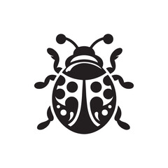 ladybug vector silhouette clip art logo illustration
