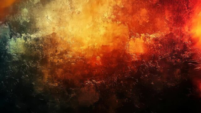 Fiery, abstract texture with swirling red, orange, and blue hues