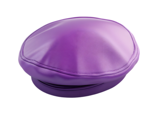 leather fashion hat purple leather cap shiny purple cap shiny purple cap png isolated in transparent
