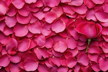 Naklejka premium Close-up view of vibrant pink rose petals.