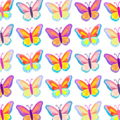 美しい蝶が舞う繰り返しパターン – ギフト包装紙デザイン