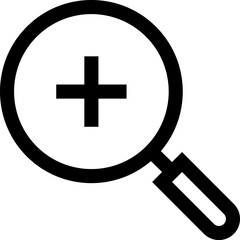 zoom in illustration on a white background    