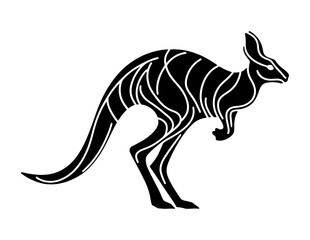 Obraz premium Kangaroo with lettering I Want You Believe Me, vector illustration