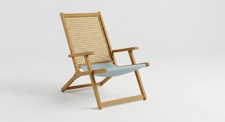 wooden chair on white background