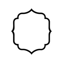 Vintage frame silhouette vector illustration. decorative ornate border, antique outline design, classic black contour