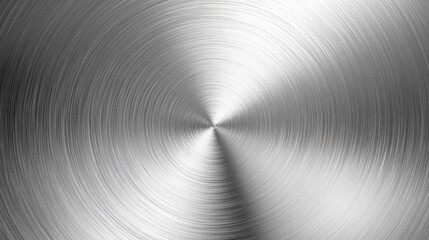 Obraz premium Close-up of a brushed metal surface showing concentric circular patterns.